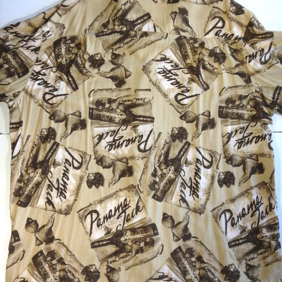 Men's Short Sleeve Panama Jack Hawaiian Shirt Rum Bottles Camp Shirt XXXL 3XL - Picture 6 of 8